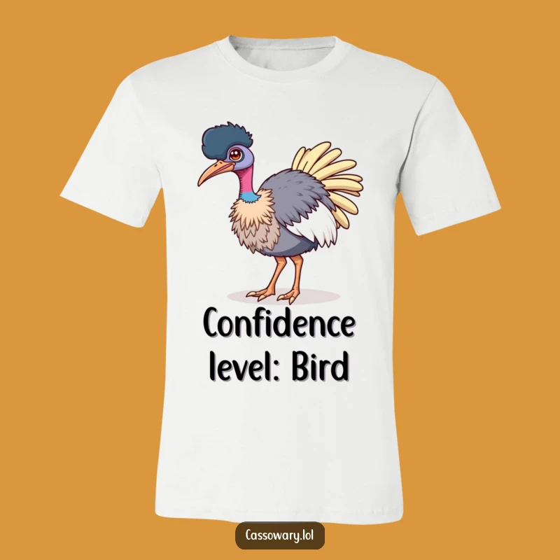Funny Confident Cassowary Wink T-Shirt: Strutting Bird Style Gift