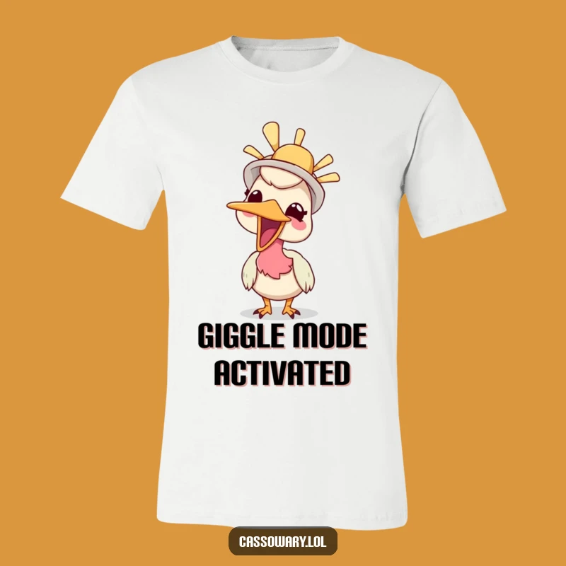 Funny Giggling Cassowary Hat T-Shirt: Silly Bird Party Gift