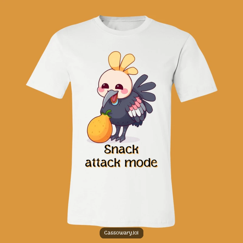 Funny Kawaii Cassowary Fruit Peck T-Shirt - Cheerful Bird Tee Gift