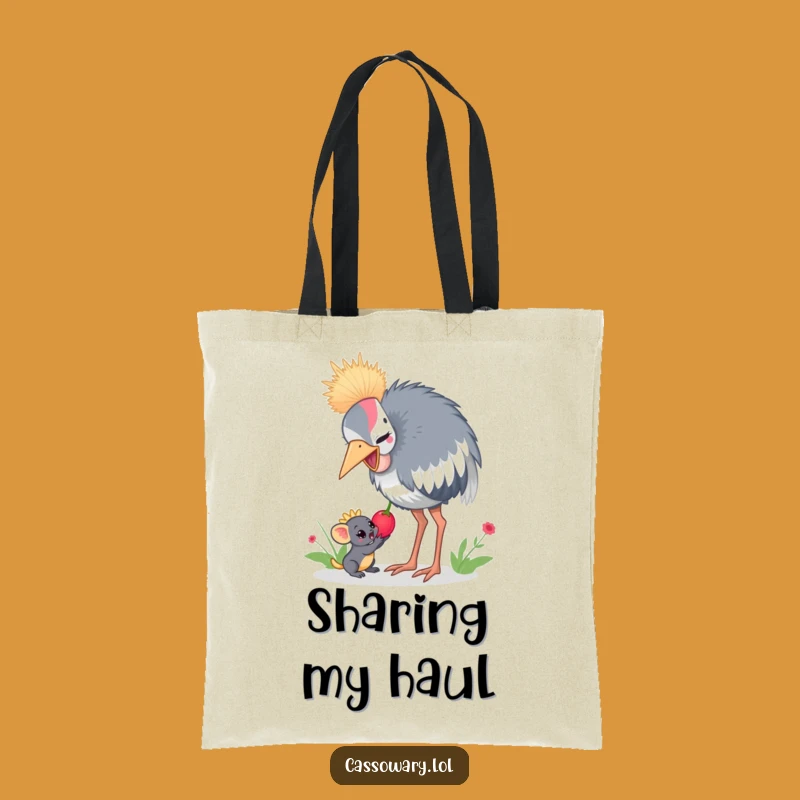 Funny Cassowary Berry Share Tote Bag - Carry Kindness Everywhere!