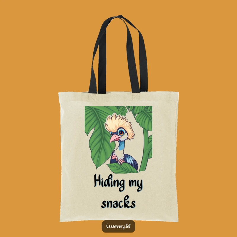 Funny Cassowary Leaf Peek Tote Bag - Carry Your Jungle Mystery!
